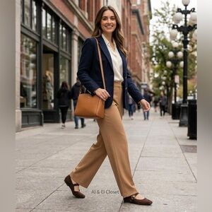 DV by Dolce Vita Mauryce Brown Faux Suede Mary Jane Flats Gold Buckle Size 7 NWT